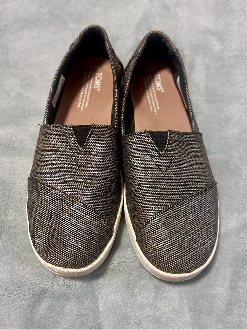 TOMS Women’s Slip-On Canvas Shoes in Golden Brown 8.5